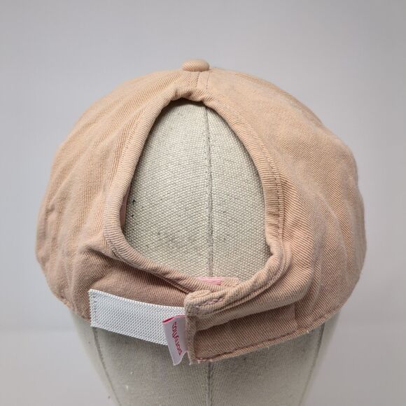 Ponyflo Ponyback Strapback Hat Tan One Size Adjustable Breathable Blank Cotton - Picture 5 of 9